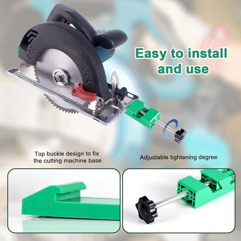 Adjustable Cutting Machine Base Guide, Circular Saw Milling Positioning Clamp Precision Wood Cutting Guide for Wood Tile Precision Cutting Tasks in Saudi Arabia