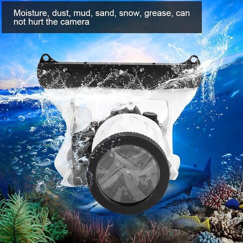 الكاميرا مقاوم للماء ، وصدمة مكافحة مكافحة ختم ، و 20 مترًا تحت الماء ، حقيبة جافة مقاومة للماء ، وحالة غطس حقيبة لكاميرات DSLR (أبيض) in Kuwait