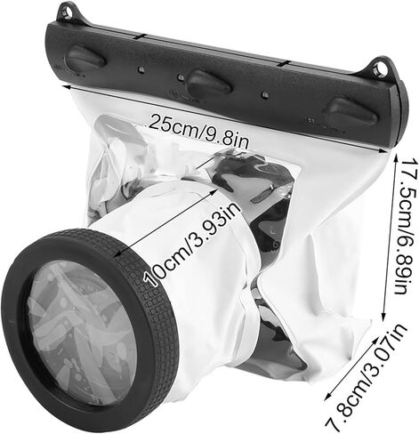 الكاميرا مقاوم للماء ، وصدمة مكافحة مكافحة ختم ، و 20 مترًا تحت الماء ، حقيبة جافة مقاومة للماء ، وحالة غطس حقيبة لكاميرات DSLR (أبيض) in Kuwait