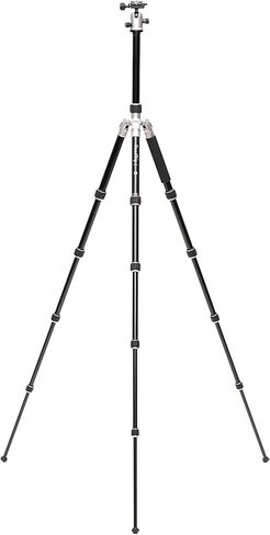 Benro Mefoto Roadtrip Travel Tripod و Ballhead و Monopod باللون الأسود ، 1 سلسلة من الألومنيوم ، 4 أقسام أرجل ، أقفال الساق الملتوية ، حالة حمل مبطنة (BMRTABLK) in Kuwait