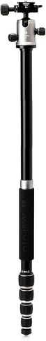 Benro Mefoto Roadtrip Travel Tripod و Ballhead و Monopod باللون الأسود ، 1 سلسلة من الألومنيوم ، 4 أقسام أرجل ، أقفال الساق الملتوية ، حالة حمل مبطنة (BMRTABLK) in Kuwait