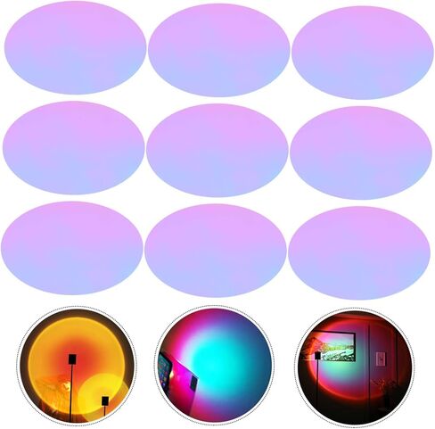10pcs Colorful Sunset Light Film Photo Color Correction Gel Filters for LED Lights for Photography and Effects in Saudi Arabia