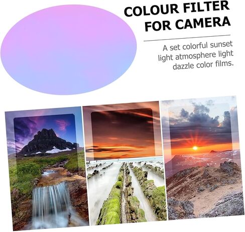 10pcs Colorful Sunset Light Film Photo Color Correction Gel Filters for LED Lights for Photography and Effects in Saudi Arabia