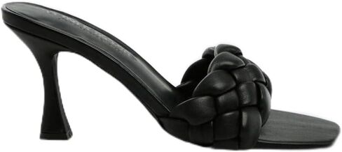Woven Strap Spool Heel Sandals in Kuwait