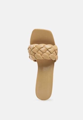 Woven Strap Spool Heel Sandals in Kuwait