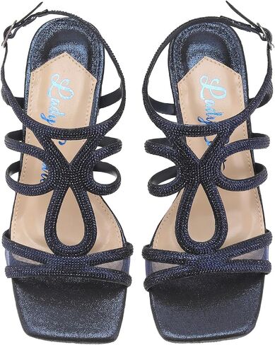 Devine Rhinestone Block Heel Dressy Sandal in Saudi Arabia