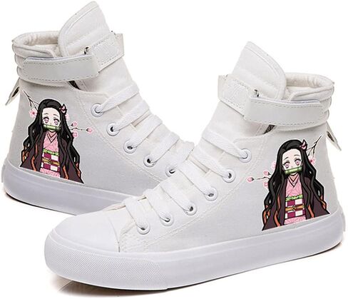DIOMMELL Nezuko Tanjiro Zenitsu Shinobu Sneakers High Top Shoes Anime Gift in Saudi Arabia