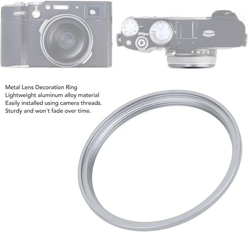 Metal Lens Decoration Ring Lightweight Protective Lens Ring for X100 V VI F T S Camera (Red) in Saudi Arabia