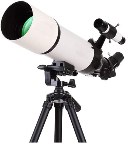 Telescopes for Astronomy Beginners 45 Degree Erect Zenith Mirror 80mm Large Diameter 5x24 Finder Telescope for Kids with Backpack A (Package 3) in Kuwait