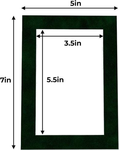 5x7 precut Royal Blue Suede Picture Matboard for 4x6 Photo - للإطارات التي تبلغ مساحتها 5 × 7 بوصات - مريحة مريحة لعرض قياس الفن 4 × 6 بوصات in Kuwait
