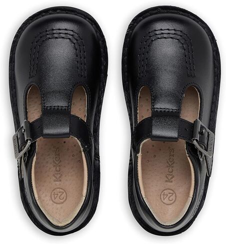 Kickers Kick T I Core Black Leather Shoes-UK in Kuwait