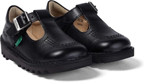 Kickers Kick T I Core Black Leather Shoes-UK in Kuwait