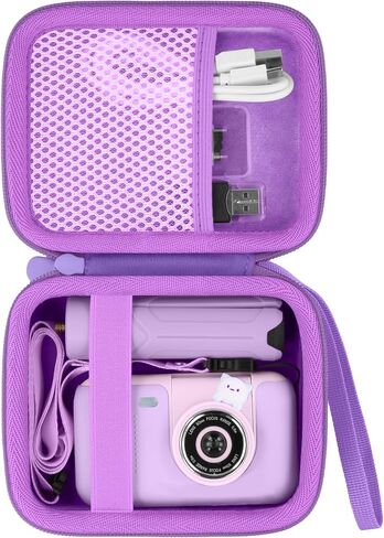 Kids Camera Case for Fretrecy/PURULU/Makolle/teslahero Kids Camera Toy,Storage case can holder for tripod and camera accessories,Pink Case in Saudi Arabia