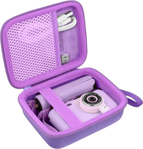 Kids Camera Case for Fretrecy/PURULU/Makolle/teslahero Kids Camera Toy,Storage case can holder for tripod and camera accessories,Pink Case in Saudi Arabia