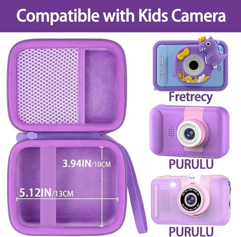 Kids Camera Case for Fretrecy/PURULU/Makolle/teslahero Kids Camera Toy,Storage case can holder for tripod and camera accessories,Pink Case in Saudi Arabia