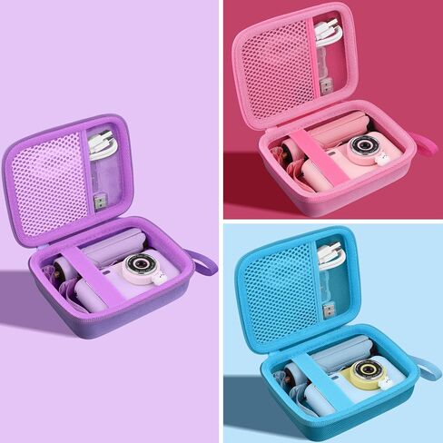 Kids Camera Case for Fretrecy/PURULU/Makolle/teslahero Kids Camera Toy,Storage case can holder for tripod and camera accessories,Pink Case in Saudi Arabia