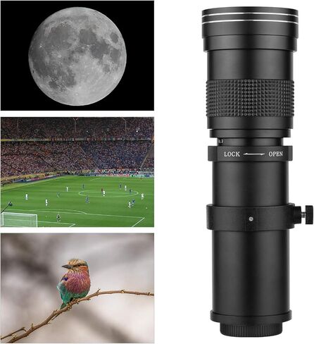 Ando Super Telephoto Zoom Lens F/8.3-16 420-800mm T Mount + UV/CPL/FLD Filter Set + Teleconverter Lens 2X 420-800mm + Adapter Ring T2-EOS Replacement in Saudi Arabia