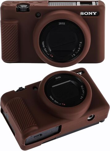 حالة كاميرا ZV-1F ، حالة حماية من السيليكون الناعمة لـ Sony ZV1F/ZV-1M2/ZV-1 Mark II (ليس لكاميرا Vlog ZV1) ، غطاء ZV1F خفيف الوزن (القهوة) in Kuwait