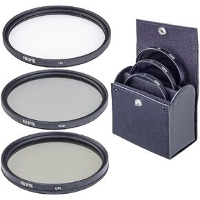 ProOptic 86mm Digital Essentials Filter Kit, with Ultra Violet (UV), Circular Polarizer and Neutral Density 2 (ND2) Filters, with Pouch