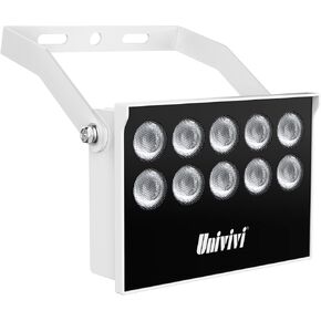 Univivi IR Illuminator 10 Led IR Lights for Night Vision Waterproof 850nm Long Range IR Light for Security Camera IR Light Outdoor & Indoor