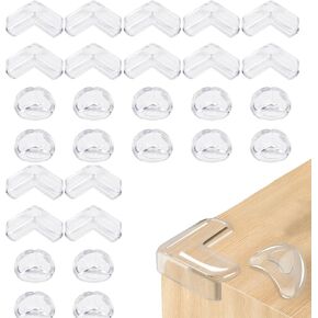 16 pcs Clear Corner Guards, Table Corner Protectors, Clear Edge Safety Bumpers, fit Furniture,Cabinet,Glass,Coffee Table,ect