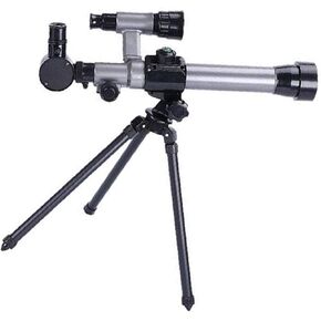 Telescope for Kids Astronomy Beginners Adults Astronomical Refracter Stargazing Telescope with Sturdy Tripod 3 Eyepieces and Finder Scope (Gray)