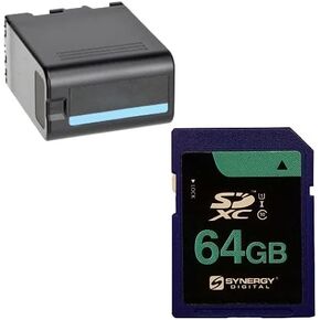 Accessory Kit Compatible with Synergy Digital, Works with Sony PXW-Z190 4K Camcorder includes: ACD782 Battery, SY-SD64GB Memory Card