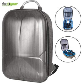 Deco Gear Metallic Hard Shell Backpack Compatible with DJI Mavic Air Quadcopter Drone
