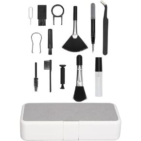 Earbuds Cleansing Kit, Multifunction Earphones Cleaning Tools for Phone and Keyboard, Dust and Fingerprint Remover, Portable Electronic Device Cleaner, Durable ABS Material