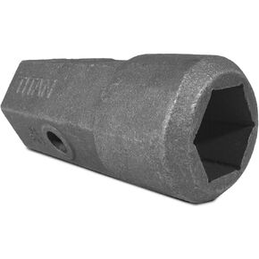Titan Attachments Replacement Auger Bit Repair Hub 2" Female Hex, 5/8" and 3/4" Pin Holes, Easy Installation Weld-on