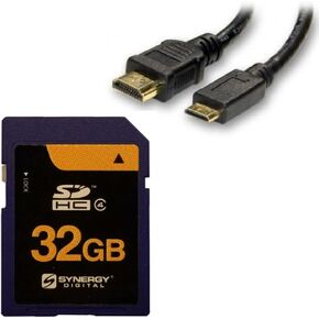 Synergy Digital Accessory Kit, Compatible with Panasonic HC-W580K Camcorder includes: HDMI6FM AV & HDMI Cable, SY-SD32GB Memory Card