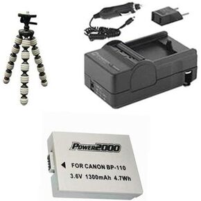 Syenrgy Digital Camcorder Accessory Kit Works with Canon VIXIA HF R20 Camcorder includes: GP-22 Tripod, SDM-1545 Charger, ACD784 Battery