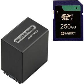 Accessory Kit Compatible with Synergy Digital, Works with Sony HXR-NX80 4K NXCAM Camcorder includes: SDNPFV100 Battery, KSD256GB Memory Card