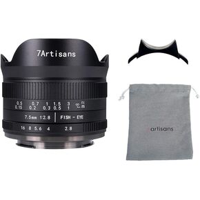 7 Artisans 7.5mm F2.8 II Ultra Wide Angle Fisheye APS-C Manual Fixed Lens for Nikon Z Mount Camera…
