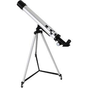 Astronomical Telescope Outdoor Telescope 600X50Mm Refractive Space Astronomical Telescope Monocular Travel Spotting Scope with Tripod Silver One Size