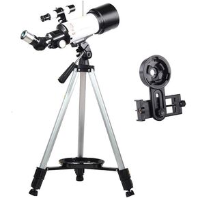 Telescope for Kids Beginners Adults 70Mm Aperture 400Mm Telescope for Astronomy Bak4 Prism Fmc Lens Astronomical Refractor Telescope with Smartphone Mount and Tripod to Observe Moon