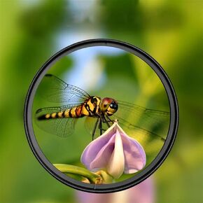 Macro Lens with 58mm Aperture, Aluminum Magnesium Alloy Optical Camera Filter +4 Diopters Thickness 4.09mm