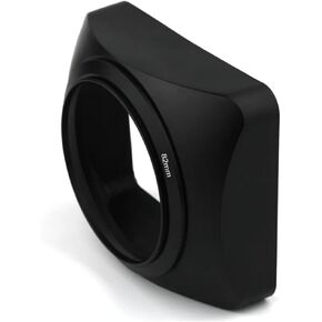 DV DC Video Camera Vintage Style Square Lens Hood Shade Mask Screw Mount Black Light Shield Cover 72mm 77 82 95 112 127mm(72mm)