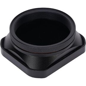 Fydun Camera Lens Hood for X100VI X100V X100F Smart Realignment Technology Square Lens Shade Cap Aluminum Alloy (Silver)