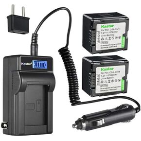Kastar 2-Pack DZ-BP14S Battery and LCD AC Charger Compatible with Hitachi DZ-HS500SW, DZ-HS501, DZ-HS503, DZ-HS803, DZ-HS903, DZ-BD70, DZ-BD7H, DZ-BD9H, DZ-HD90, DZ-BD10H, DZ-BX35, DZ-BX35A, DZ-BX35E