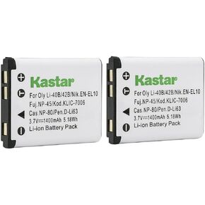Kastar Li-42B Battery 1-Pack Replacement for Olympus Stylus 550WP, Stylus 700, Stylus 710, Stylus 720SW, Stylus 725SW, Stylus 730, Stylus 740, Stylus 750, Stylus 760, Stylus 770SW Camera