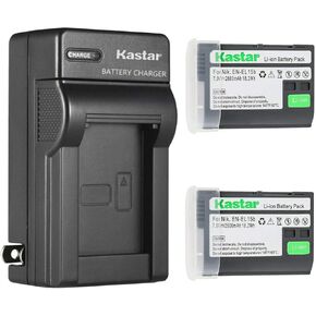 Kastar AC Wall Battery Charger Replacement for Nikon EN-EL15, EN-EL15a, EN-EL15b, EN-EL15e Battery, Nikon MB-D11, MB-D12, MB-D14, MB-D15, MB-D16, MB-D18 Battery Grip