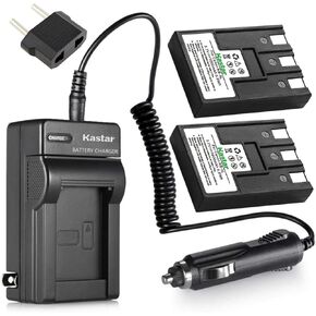 Kastar Battery 2-Pack + Charger for Canon NB-3L, PowerShot SD10, SD100