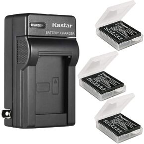 Kastar 1-Pack CGA-S005 Battery and AC Wall Charger Replacement for Panasonic Lumix DMC- FX8, Lumix DMC- FX9, Lumix DMC- LX1, Lumix DMC- LX2, Lumix DMC- LX3, Lumix DMC- FS1, Lumix DMC- FS2
