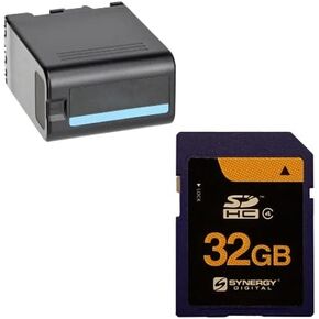 Accessory Kit Compatible with Synergy Digital, Works with Sony PXW-Z190 4K Camcorder includes: ACD782 Battery, SY-SD32GB Memory Card