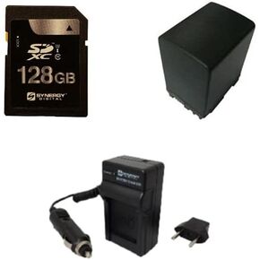 Synergy Digital Accessory Kit, Compatible with Canon VIXIA HF G21 Full HD Camcorder includes: SDBP827 Battery, SDM-1503 Charger, SY-SD128GB Memory Card