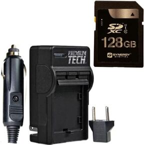 Synergy Digital Accessory Kit, Compatible with Panasonic HC-V770K Full HD Camcorder includes: SY-SD128GB Memory Card, PT58 Charger