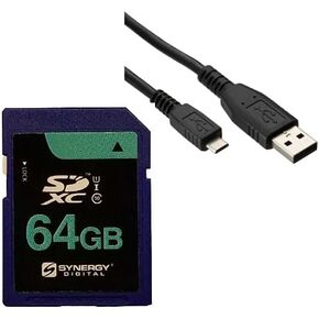 Accessory Kit Compatible with Synergy Digital, Works with Sony HDR-CX455 Full HD Camcorder includes: USBM USB Cable, SY-SD64GB Memory Card