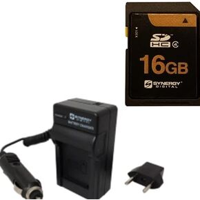 Synergy Digital Accessory Kit, Compatible with Canon VIXIA HF G21 Full HD Camcorder includes: SDM-1503 Charger, SY-SD16GB Memory Card