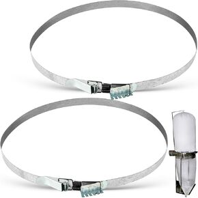 Moxweyeni 2 Pcs 19-1/8 Inch Band Clamp for Dust Collector Collection Bags Band Clamps Woodworking Fit for 18-7/8" to 19-27/64" Diameter, Iron
